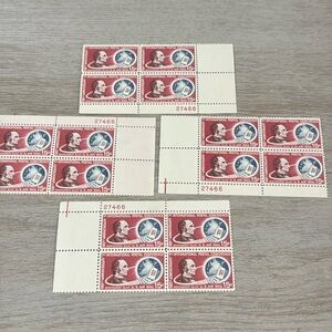 Vintage 1963 Paris American vintage unused lot of 16 postage stamps